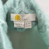 women Boden Cable Knit Funnel Neck Aqua Sweater 10