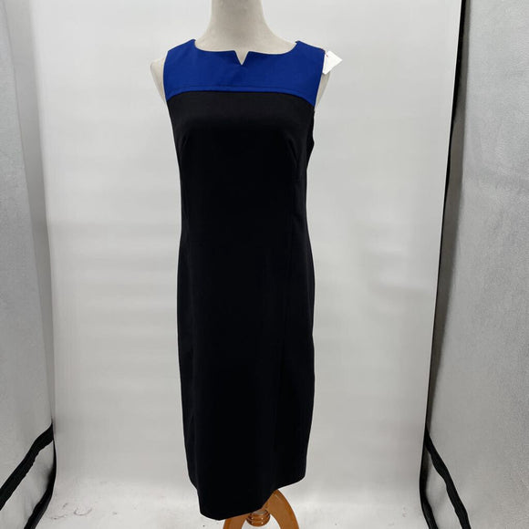 women Pendleton Color Block Blue & Black Dress 8