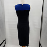women Pendleton Color Block Blue & Black Dress 8