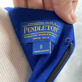 women Pendleton Color Block Blue & Black Dress 8