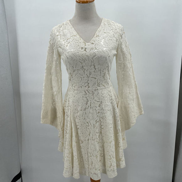 women Amelia Lace Bell Sleece Cream Dress 6