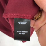 women Pleated Bust Maroon Dress 3X