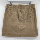women Loft Corduroy Mini Tan Skirt 8