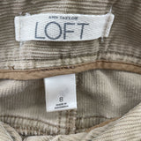 women Loft Corduroy Mini Tan Skirt 8