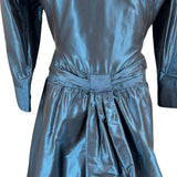 women Escada Silk Gown Blue Dress DE40/USM
