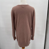women J. Crew Wool Blend Colorblock Tan/Brown Sweater L