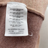 women J. Crew Wool Blend Colorblock Tan/Brown Sweater L