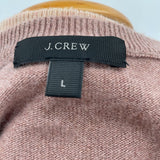 women J. Crew Wool Blend Colorblock Tan/Brown Sweater L