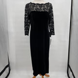 women Eliza J NWT Lace and Velvet Cocktail MSRP $148 Black Dress 16