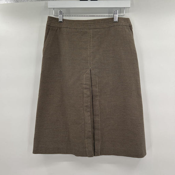 women Luella Plaid Knee Length Brown Skirt EU42/US10