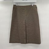 women Luella Plaid Knee Length Brown Skirt EU42/US10