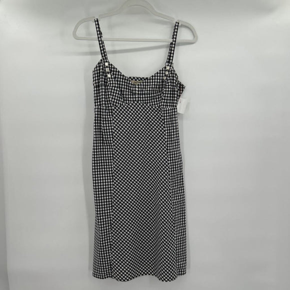 women Free People Gingham Sundress Black and White Dress 4
