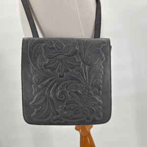 women Patricia Nash Tooled Leather Crossbody Bag Gray Purse