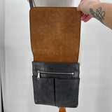 women Patricia Nash Tooled Leather Crossbody Bag Gray Purse