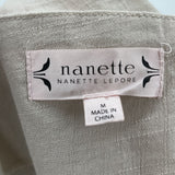 women Nanette Lepore Lace Trim Tan Top M