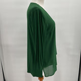 women Michael Kors Long Sleeved Layered Green Top M