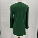 women Michael Kors Long Sleeved Layered Green Top M
