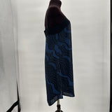 women Trouve Sleeveless Print Blue & Black Dress S