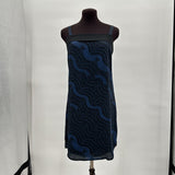 women Trouve Sleeveless Print Blue & Black Dress S
