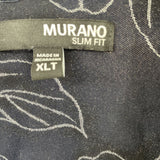 men Murano Floral Button Down Black Top XLT