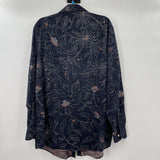 men Murano Floral Button Down Black Top XLT
