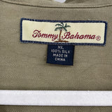 men Tommy Bahama Silk Button Down Green Top XL