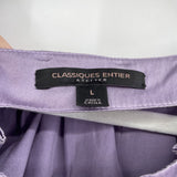 women Classiques Entier Silk Sleeveless Dusty Lavender Purple Top L
