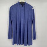 women Eileen Fisher Open Ribbed Cardigan Periwinkle Blue Sweater S