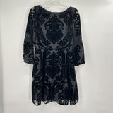 women Eliza J Embossed Velvet Cocktail Dress Black Dress 4