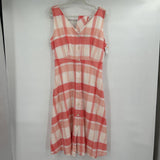 women Alex Marie Plaid Peach and White Dress 12