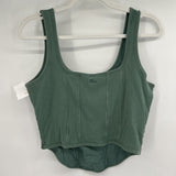 women Pink Knit Corset Sage Green Top XXL