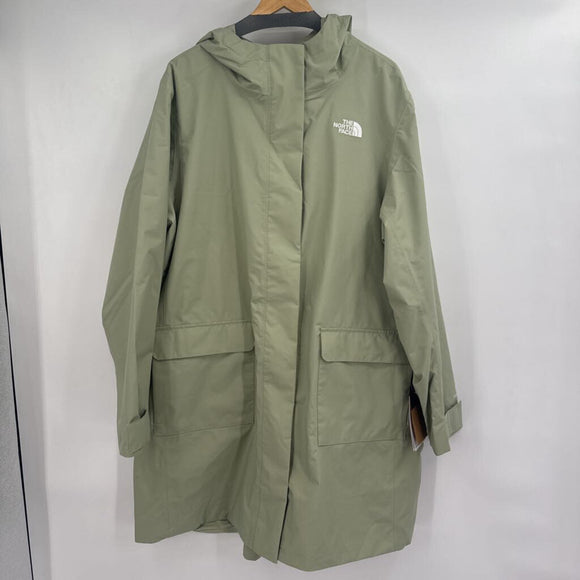 women The North Face NWT City Breeze Parka Tea Green Jacket 2X