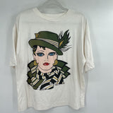 women Tropics Sportswear Vintage Printed - AS IS White Multi Top M