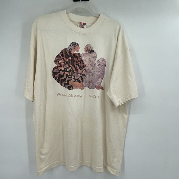 women Excel Custom Artist Made Tee Cream Multi Top XL