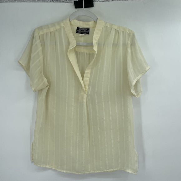 women Patty Woodard Vintage Button Down Cream Top S