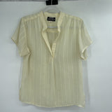 women Patty Woodard Vintage Button Down Cream Top S