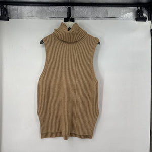 women H&M Turtleneck Vest Tan Sweater L