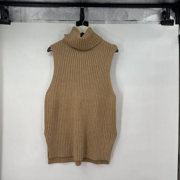 women H&M Turtleneck Vest Tan Sweater L