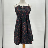 women Madewell Pintuck Cami Dress in Strawberry Print Black Red Green Dress 10