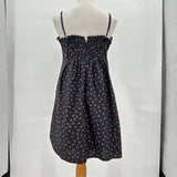 women Madewell Pintuck Cami Dress in Strawberry Print Black Red Green Dress 10