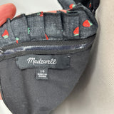 women Madewell Pintuck Cami Dress in Strawberry Print Black Red Green Dress 10