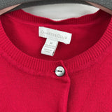 women Charter Club Button Front Cardigan Red Sweater M