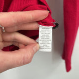 women Charter Club Button Front Cardigan Red Sweater M