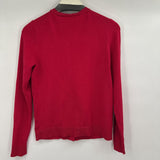 women Charter Club Button Front Cardigan Red Sweater M