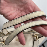 women Coach Pebbled Leather Kelsey Satchel Off-White Purse