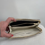 women Coach Crossgrain Leather Wallet Off-White Purse