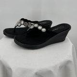 women Sketchers Rumblers Whimsical Wonder Sandals Black Silver Shoes 8