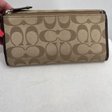 women Coach Ashley Signature Wallet and Checkbook Cover Brown Purse