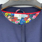 women Boden Snap Front Knit Navy Blue Jacket 16R