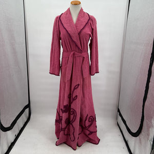 women Vintage 40s/50s Chenille Robe Pink Intimates/Sleepwear S/M